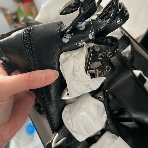 NIB LAMODA BLK arguments platform, creeper thigh high boots size 9 - Picture 4 of 9